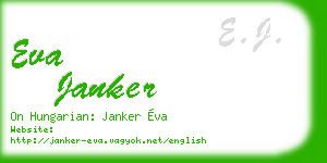 eva janker business card