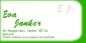 eva janker business card
